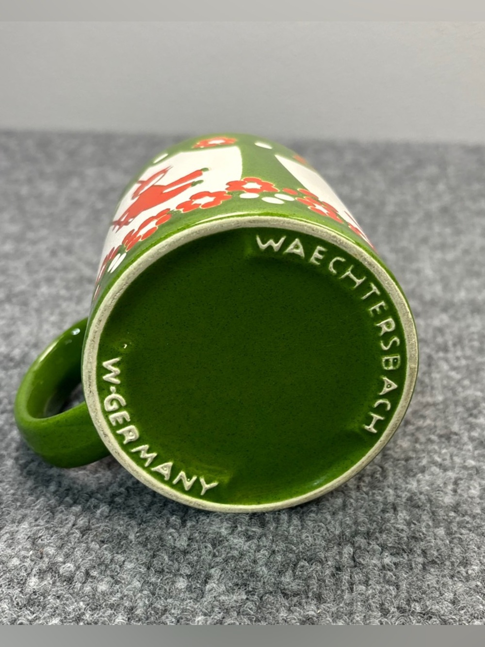 VTG Waechtersbach Pottery West Germany Apple Orchard Tree Coffee Mug Green Swing - Picture 9 of 11